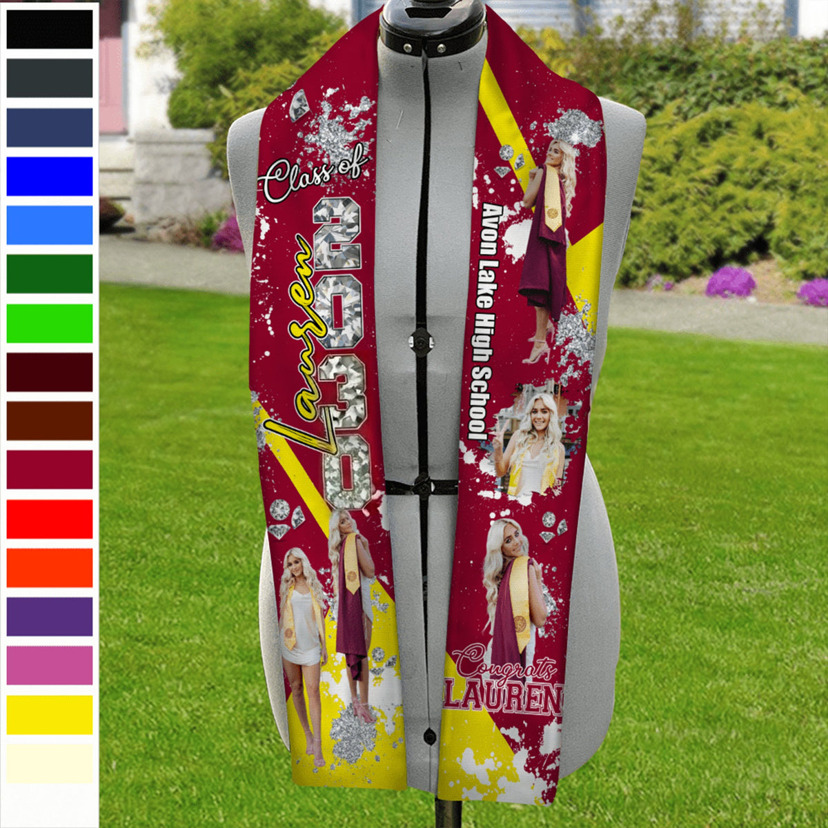 Custom Photo Class Of 2026 Congrats Graduation Gift Stoles N369 890138