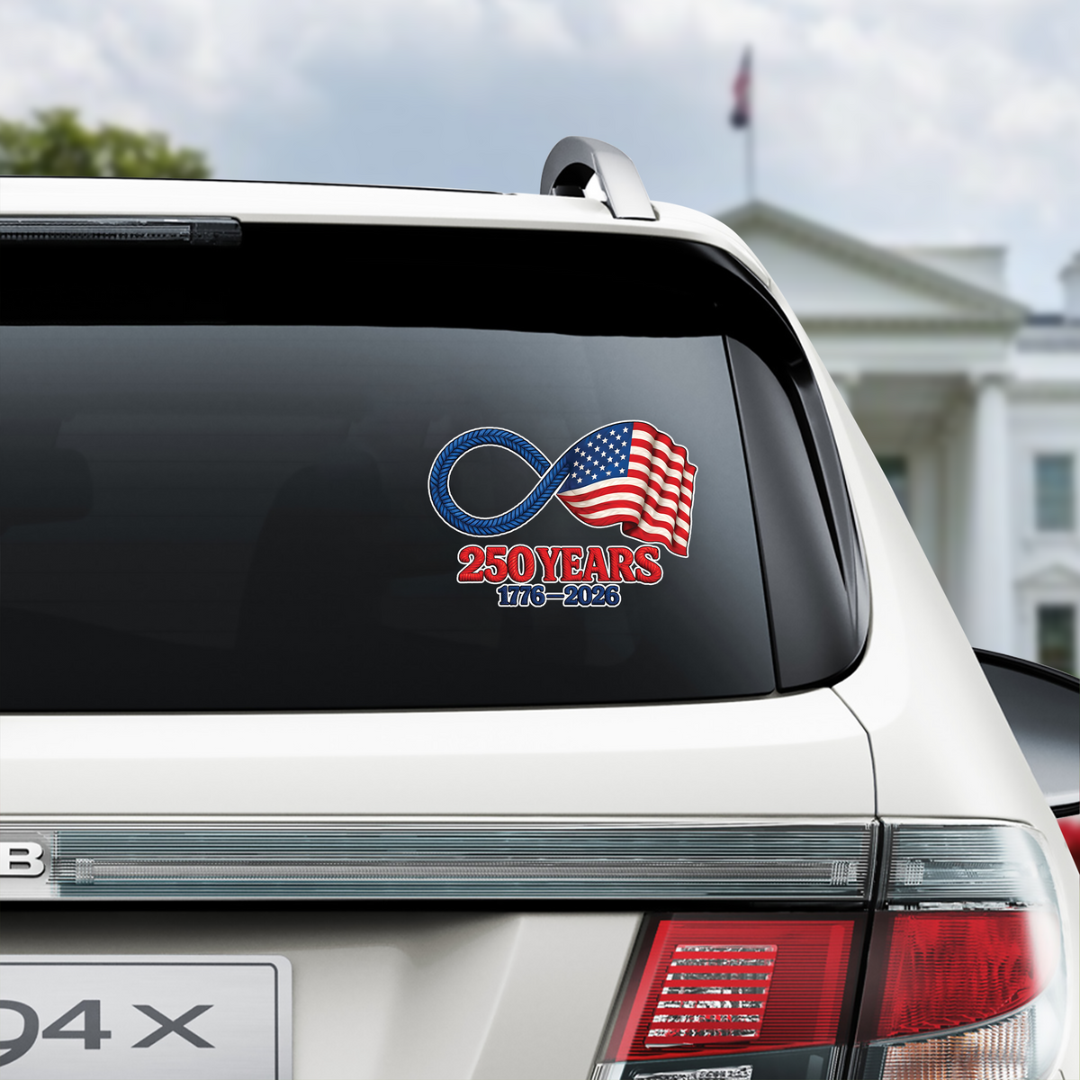 USA 250 Years Infinity Freedom American Flag Car Window Decal Sticker LM32 899343