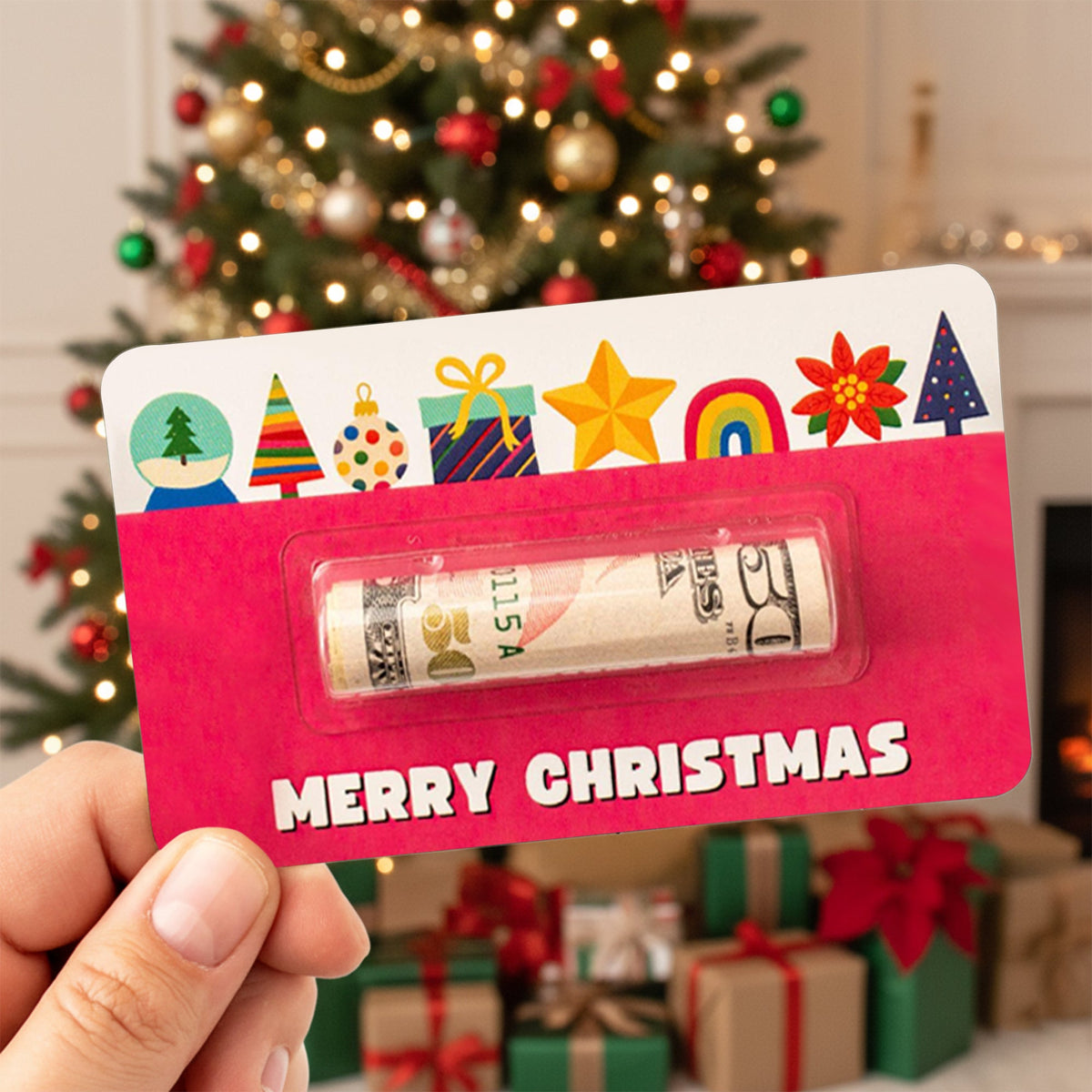 Personalized Gift Merry Christmas BRUH Money Holder Card LM32 897325