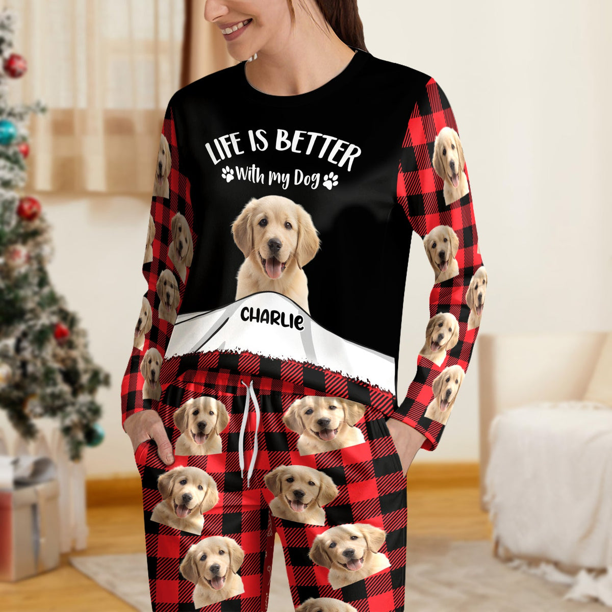 Custom Photo Life Is Better With My Dog Personalized Sleepwear Gift For Pet Lovers CH07 899112