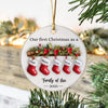 Personalized Our First Christmas As A Family 3D Effect Ceramic Ornament Gift For Family LM32 895721