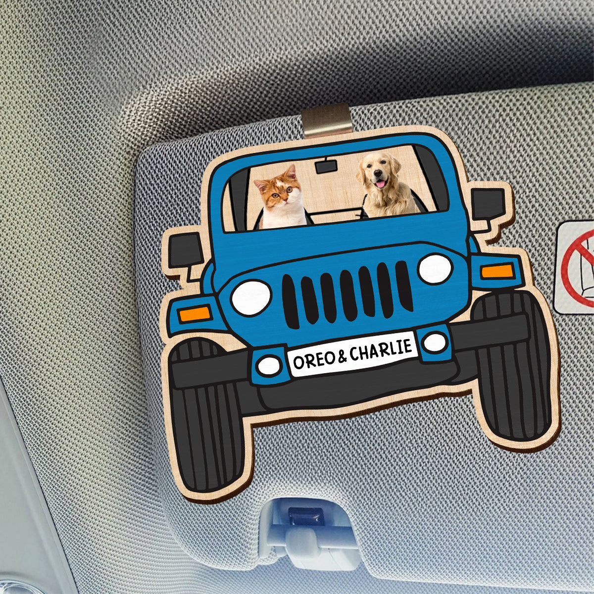 Custom Photo Visor Clip Gift For Dog Cat Lovers HO82 893654