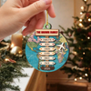 Custom Family Name Travel Adventure 2 Layer Wooden Ornament LM32 895447