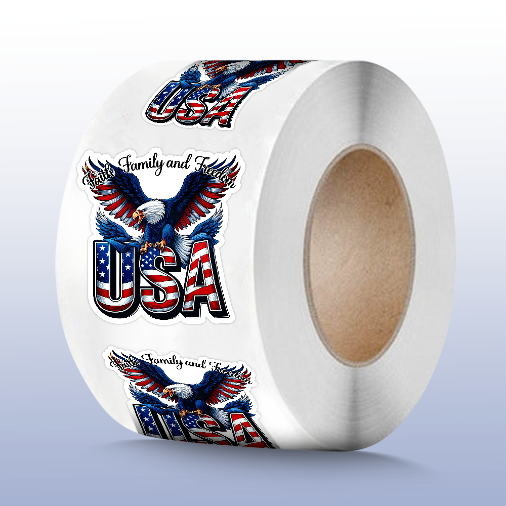 Faith, Family & Freedom 250 Years Of America Birthday Roll Sticker HO82 900926