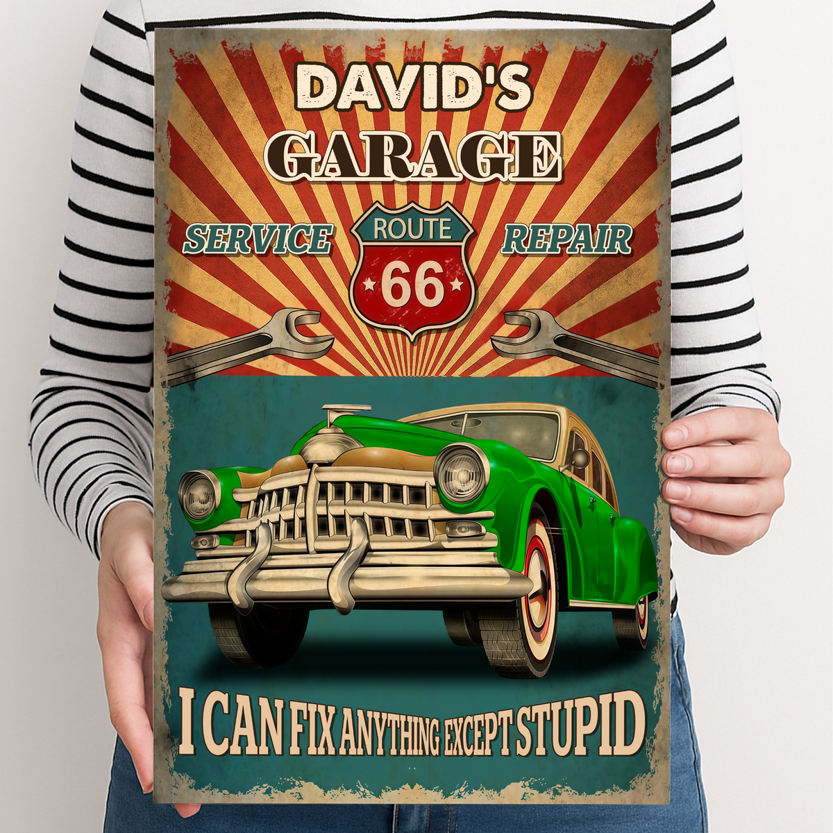 Personalized I Can Fix Anything Except Stupid Custom Car Garage Metal Sign CH07 899254