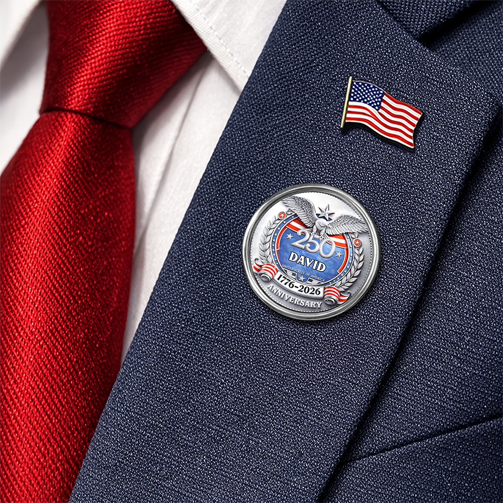 Custom Name United States Of America 250th Anniversary 1776-2026 Lapel Pin LM32 899579