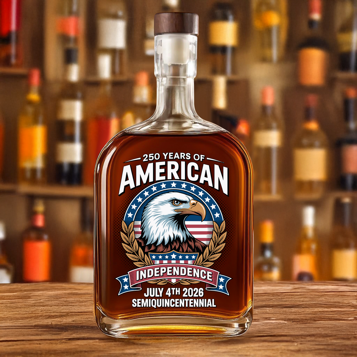 American 250 Years Independence Eagle - July 4th 2026 Whiskey Bottle LM32 895251
