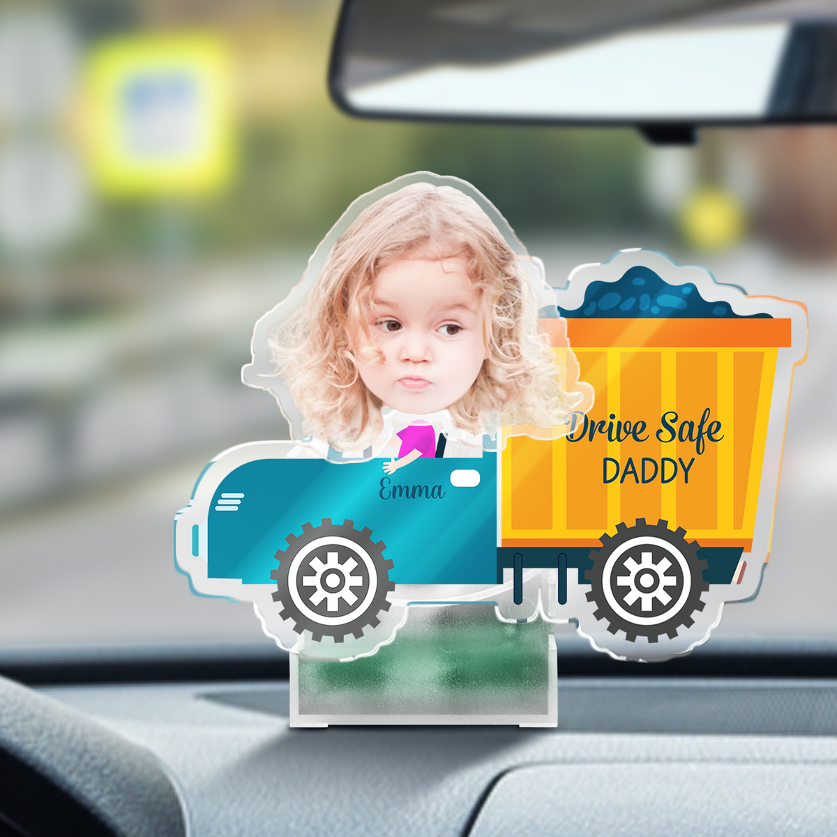 Custom Car Photo, Drive Safe Daddy Shaking Head HO82 893844