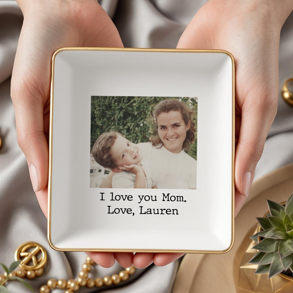Custom Photo I Love You Mom Ring Dish Gift For Mom TH10 898879