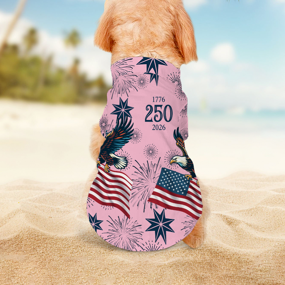 Personalized USA 250 Anniversary Eagle 1776-2026 Hawaii Shirt For Dog TH10 169275