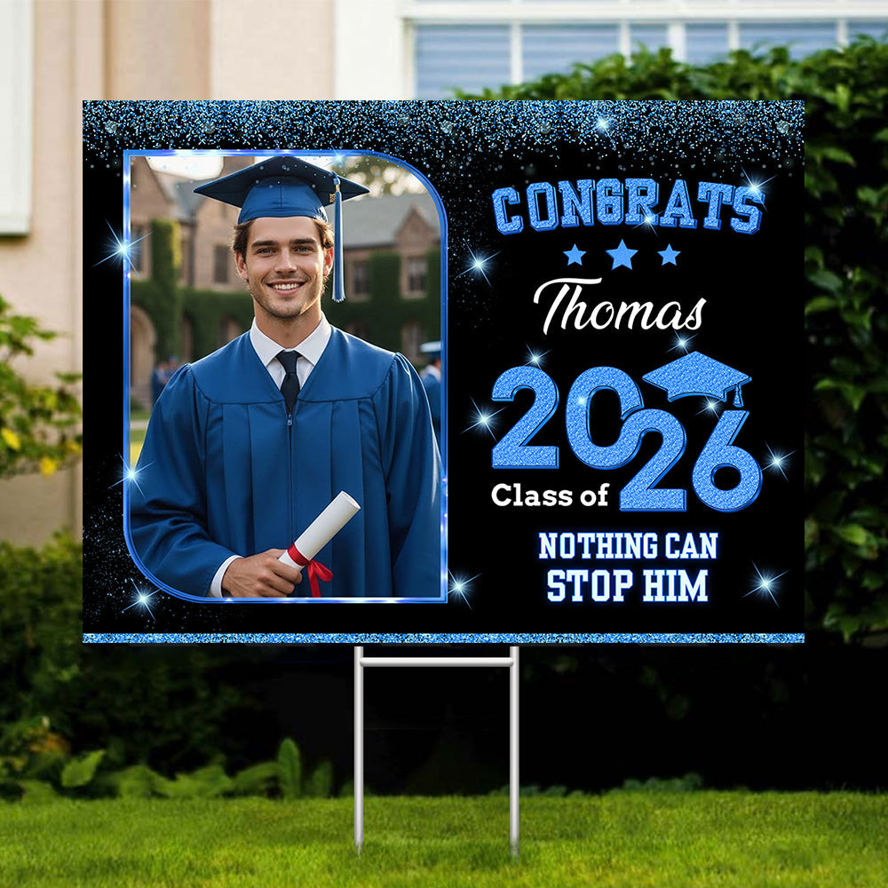 Custom photo Class of 2026 Yard Sign Graduation Party Decor CH07 910950