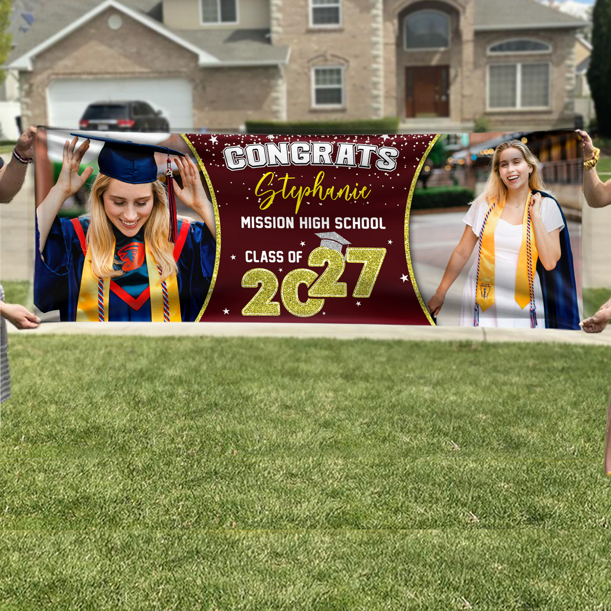 Custom Photo Class of 2026 Personalized Banner Graduation Day Gift CH07 895316