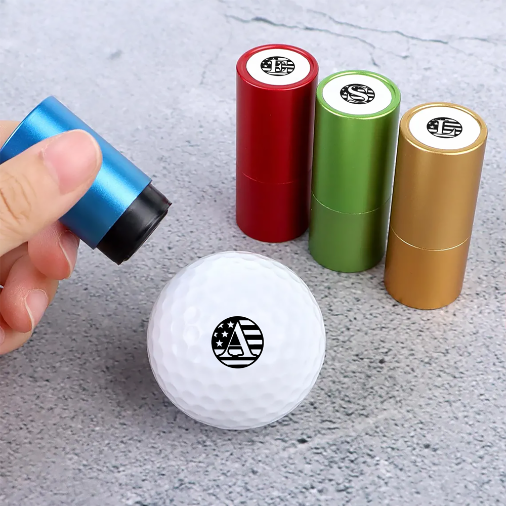 Personalized Letter Golf Ball Stamp Box Gift Gift For Golfer, Golf Ball Marker CH07 910070