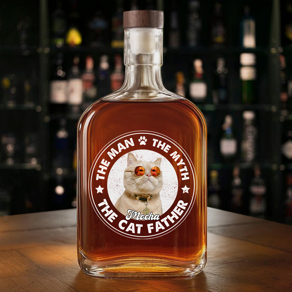 Custom Photo The Man The Myth The Dog Father Whiskey Bottle For Dog Lovers CH07 895958