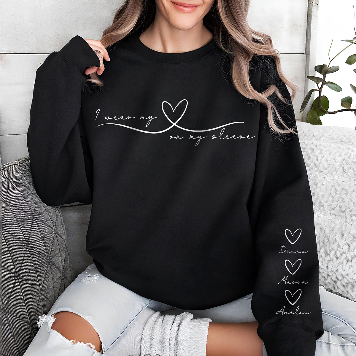 Personalized I Wear My Heart On My Sleeve Gift For Mom LM32 899093