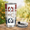 Dad The Man The Myth The Legend - Personalized Fat Tumbler For America Dad Grandpa CH07 895912