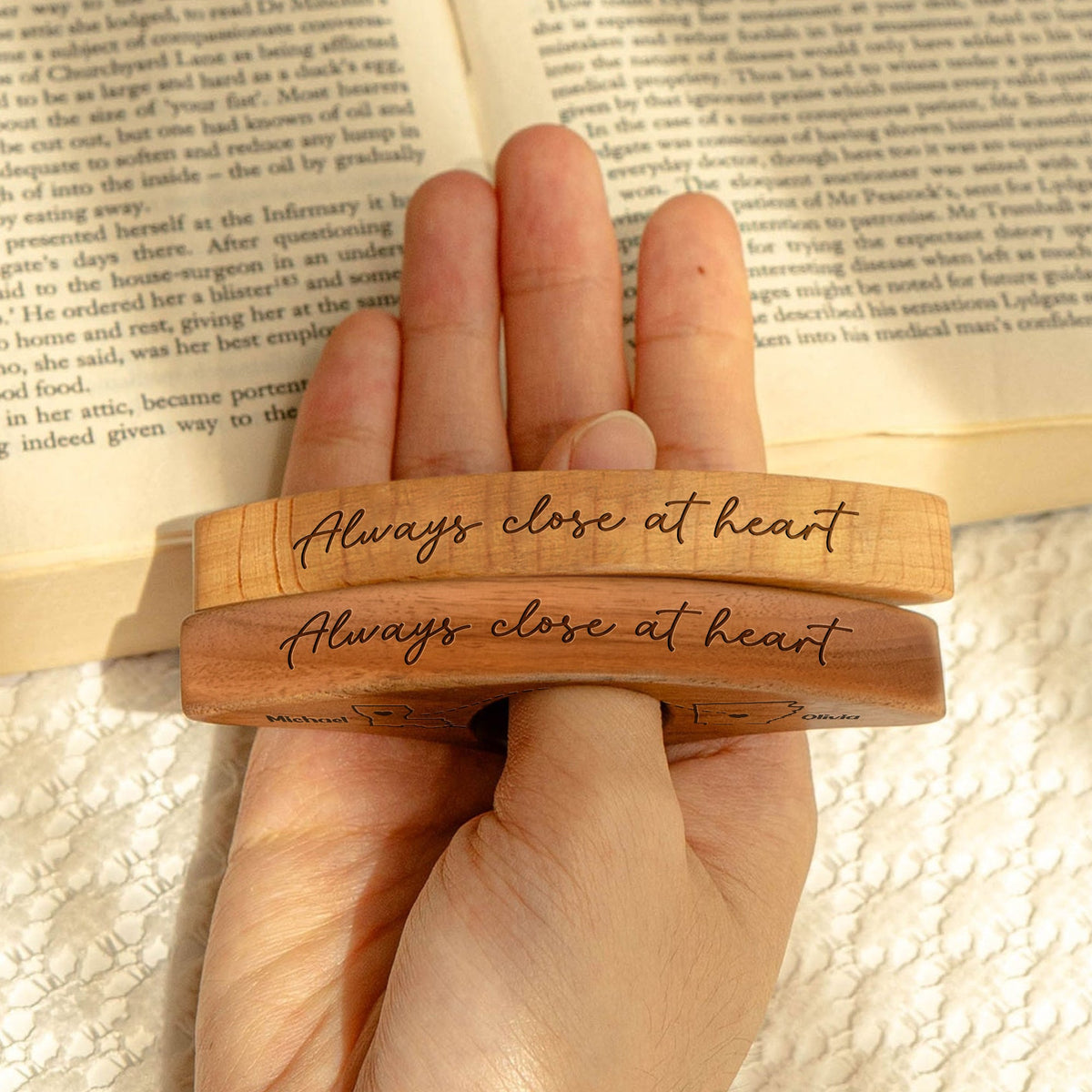 Long Distance Friends, Siblings, Family - Personalized Book Page Holder CH07 899552