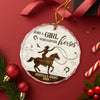 Personalized Just a Girl Who Loves Horses Glass Ornament Horse Lover LM32 895883