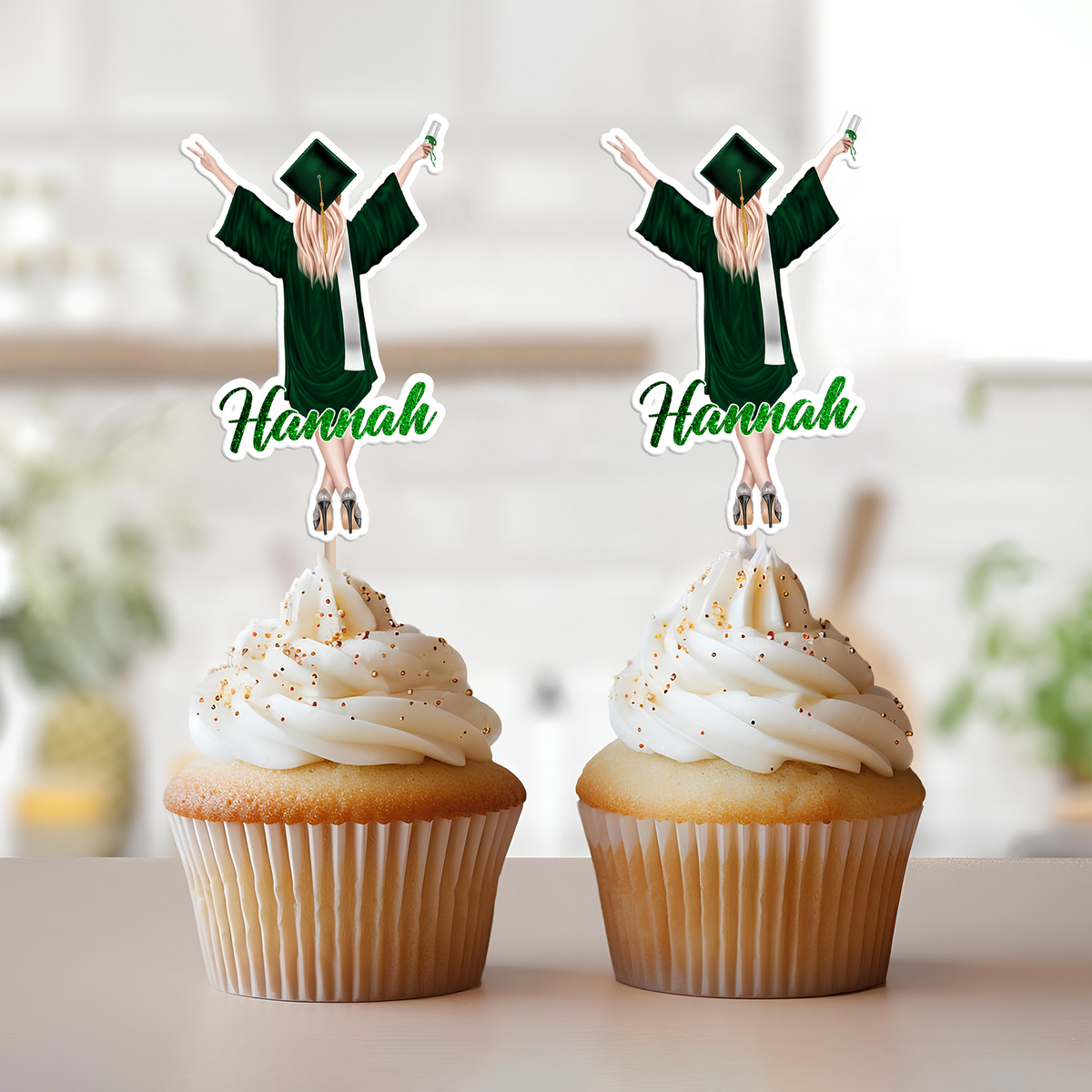 Personalized Graduation Decoration Cupcake Toppers HA75 920068