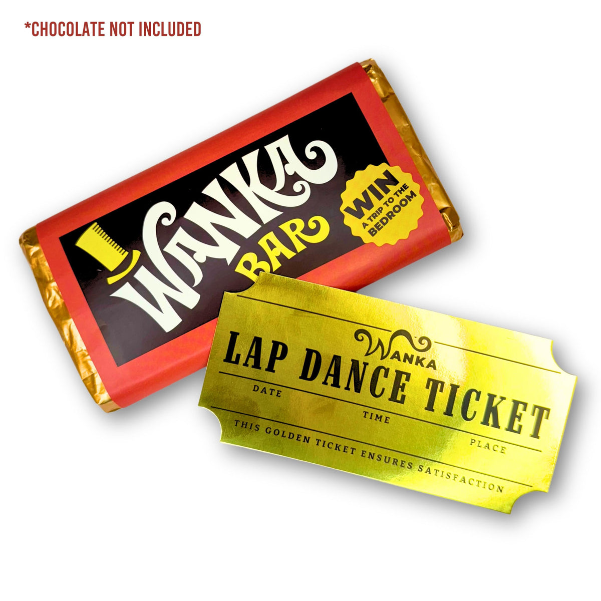 Funny Golden Ticker with Chocolate Wrapper Gift, Valentines Gift For Him, Husband, Boyfriend LM32 899001