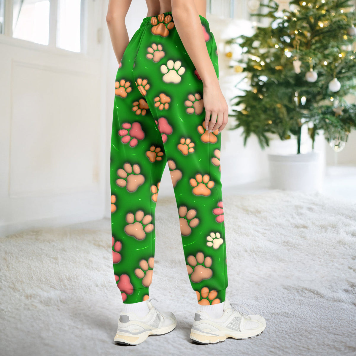 Custom Name On Dog Paw 3D Effect Sweatpants For Christmas TH10 896409