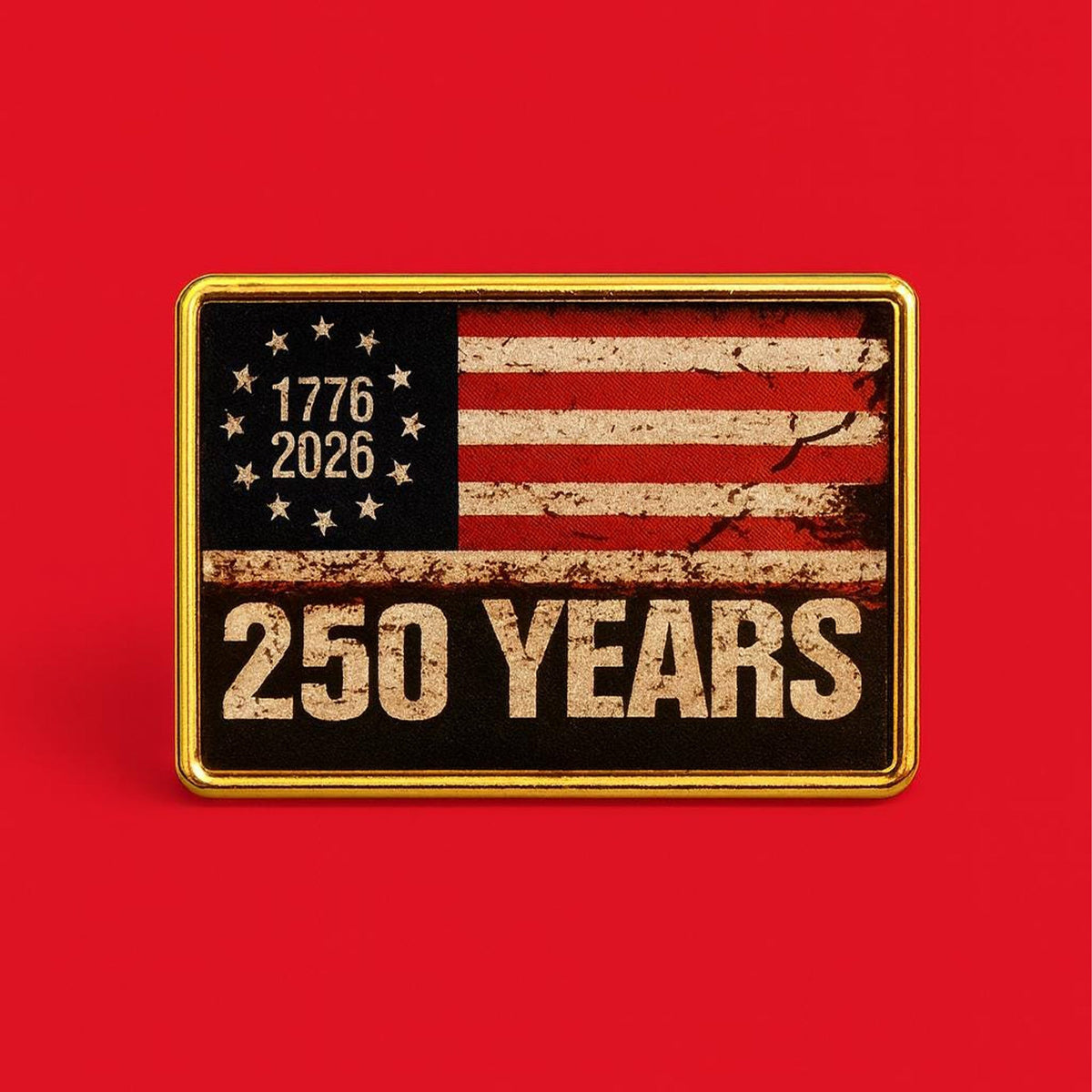 250th Anniversary American Flag 1776-2026 Keepsake Patriotic Lapel Pin LM32 899513