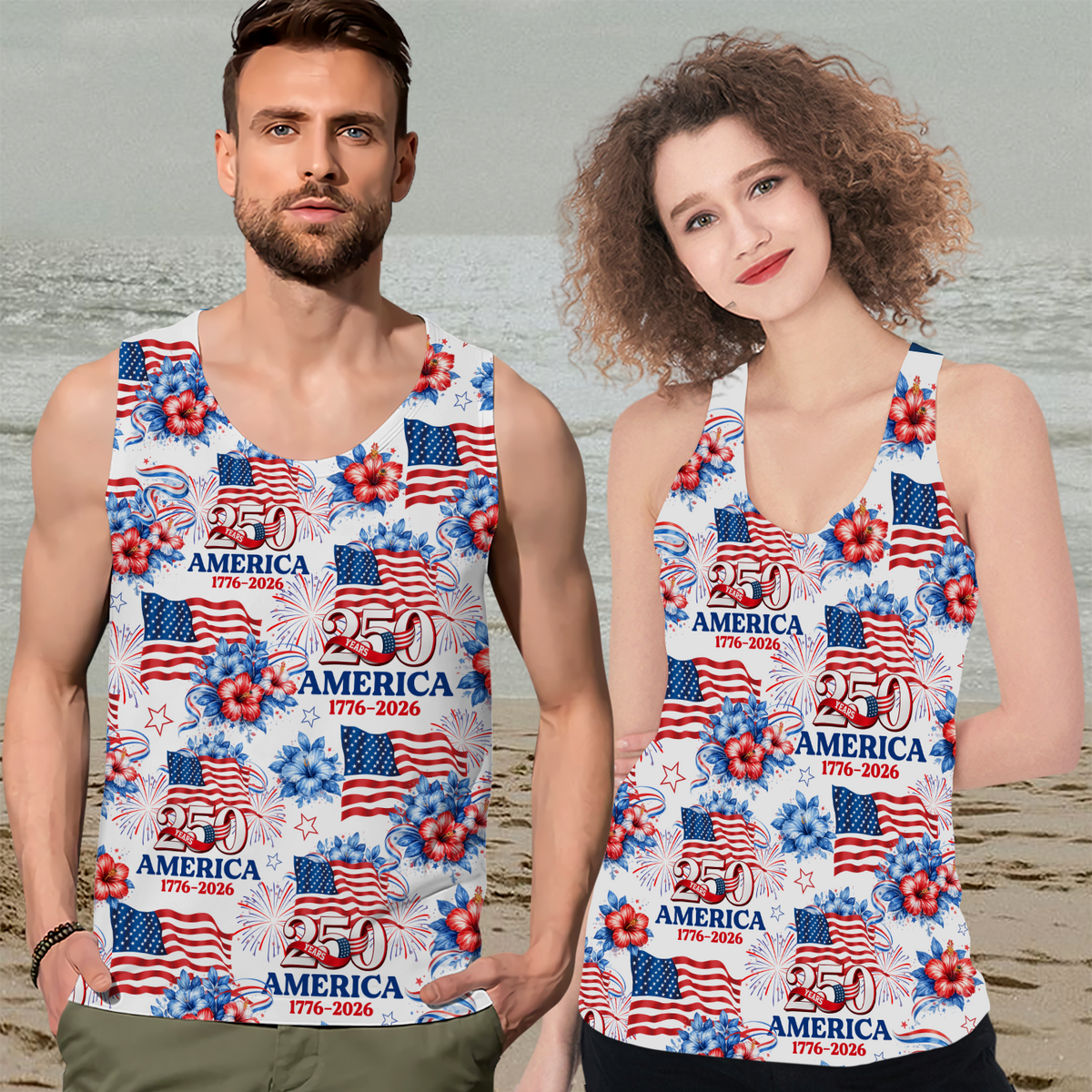 250 Years America 1776-2026 Patriotic Tanktop TH10 169241