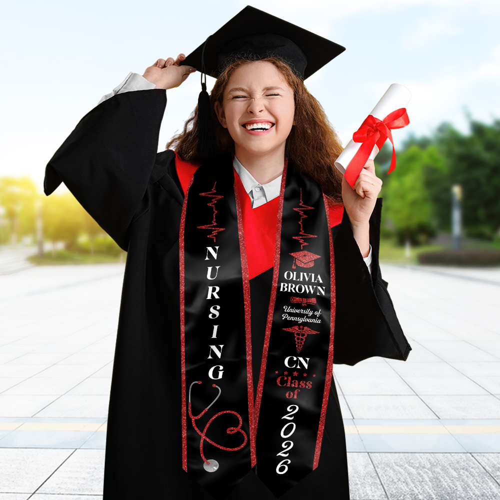 Personalized Nursing Graduation 2026 Stole HO82 901508