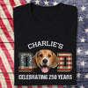 Custom Photo Dog Cat Dad Mom Celebrating 250 Years Dark Shirt HO82 900328