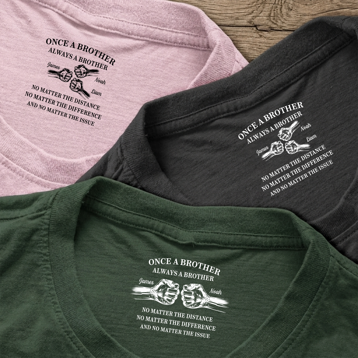 Once A Brother Always A Brother Personalized Back Neck Shirt Birthday Gifts For Brother HA75 920806