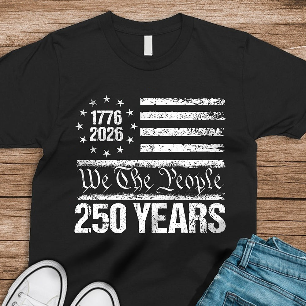 250 Years USA 250th Birthday 1776-2026 Eagle Flag Dark Shirt HO82 894566