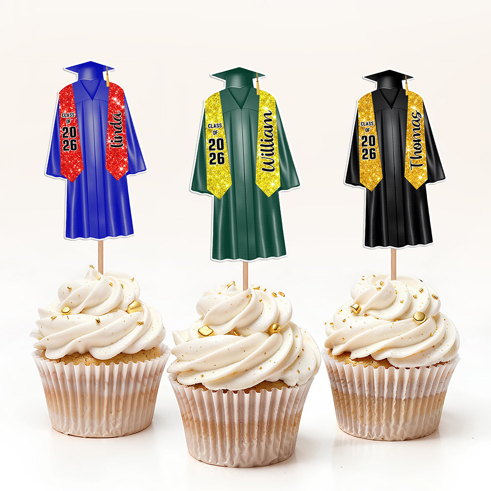 Personalized Graduation Class of 2026  Decoration Cupcake Toppers HO82 901336