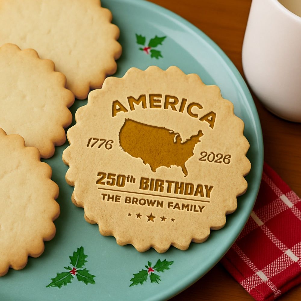 Personalized America 250th Birthday 1776-2026 Cookie Stamp HA75 898448