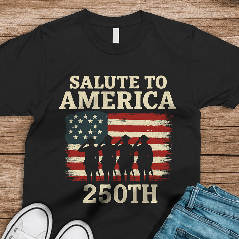 Salute To America 250th Veteran Dark Shirt Happy America 250 Gifts CH07 896690