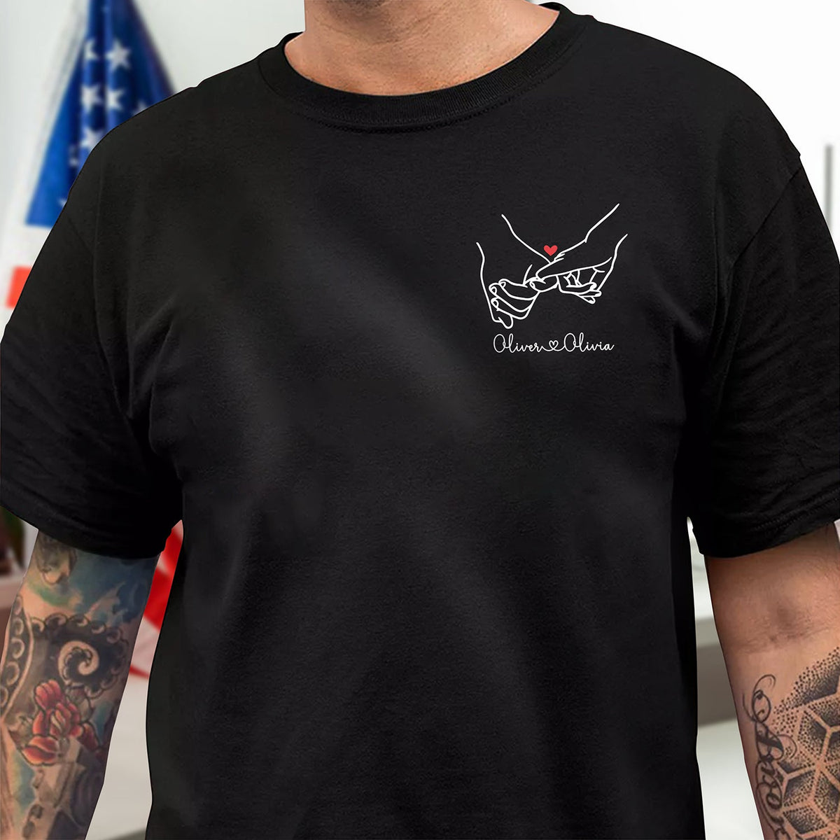 Personalized Matching Couple Dark Shirt Gift For Valentine's Day, Anniversary Gift HO82 900896