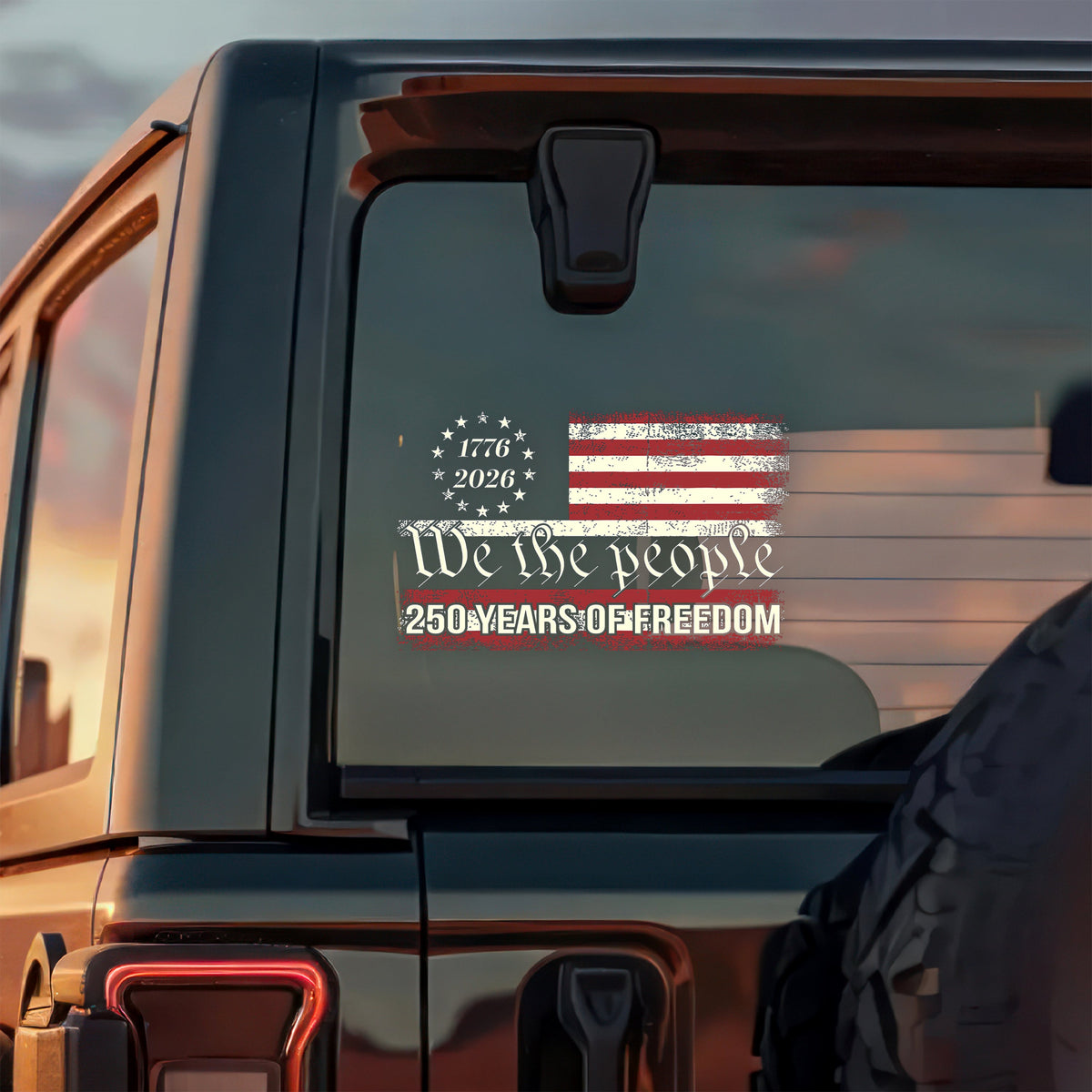 We The People 250 Years Of Freedom Car Window Decal Sticker TH10 898367