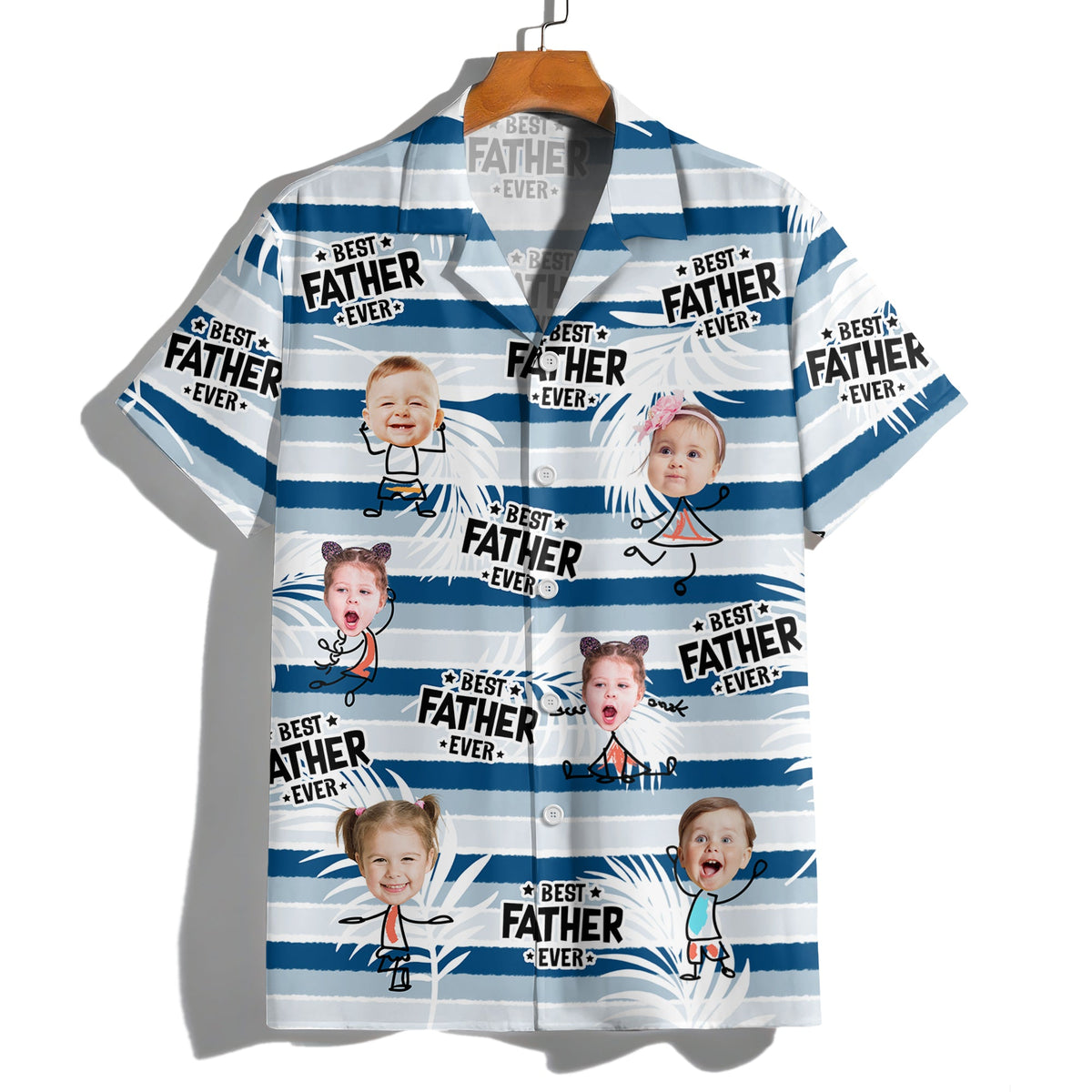 Custom Photo Best Dad Grandpa Ever - Personalized  Hawaiian Shirt LM32 893623