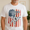 Custom Name 250th Anniversary 1776–2026 American Flag White T-Shirt, Patriotic USA Shirt TH10 169209
