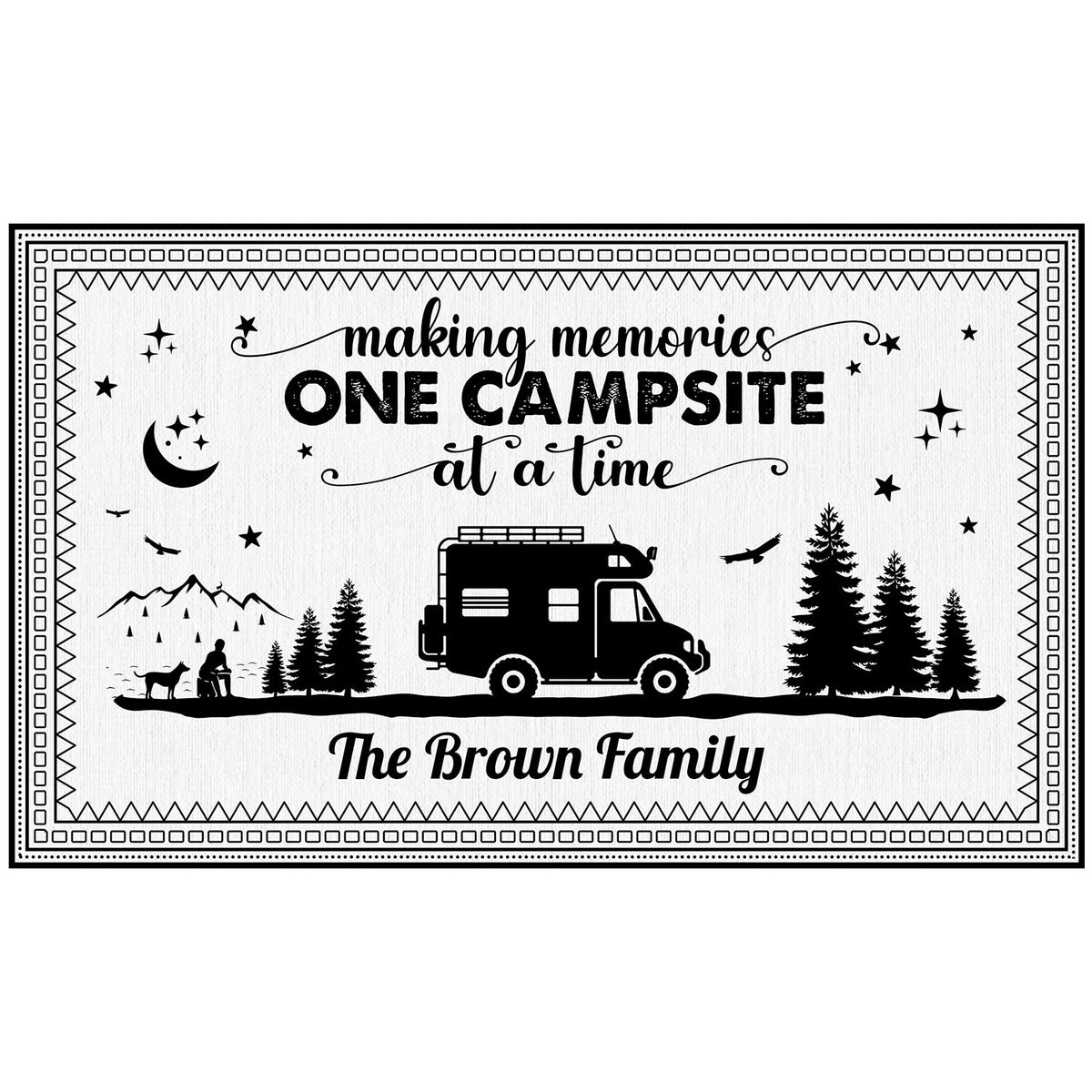 Personalized Happy Campers Camping Patio Rug For Camping Lovers CH07 896190