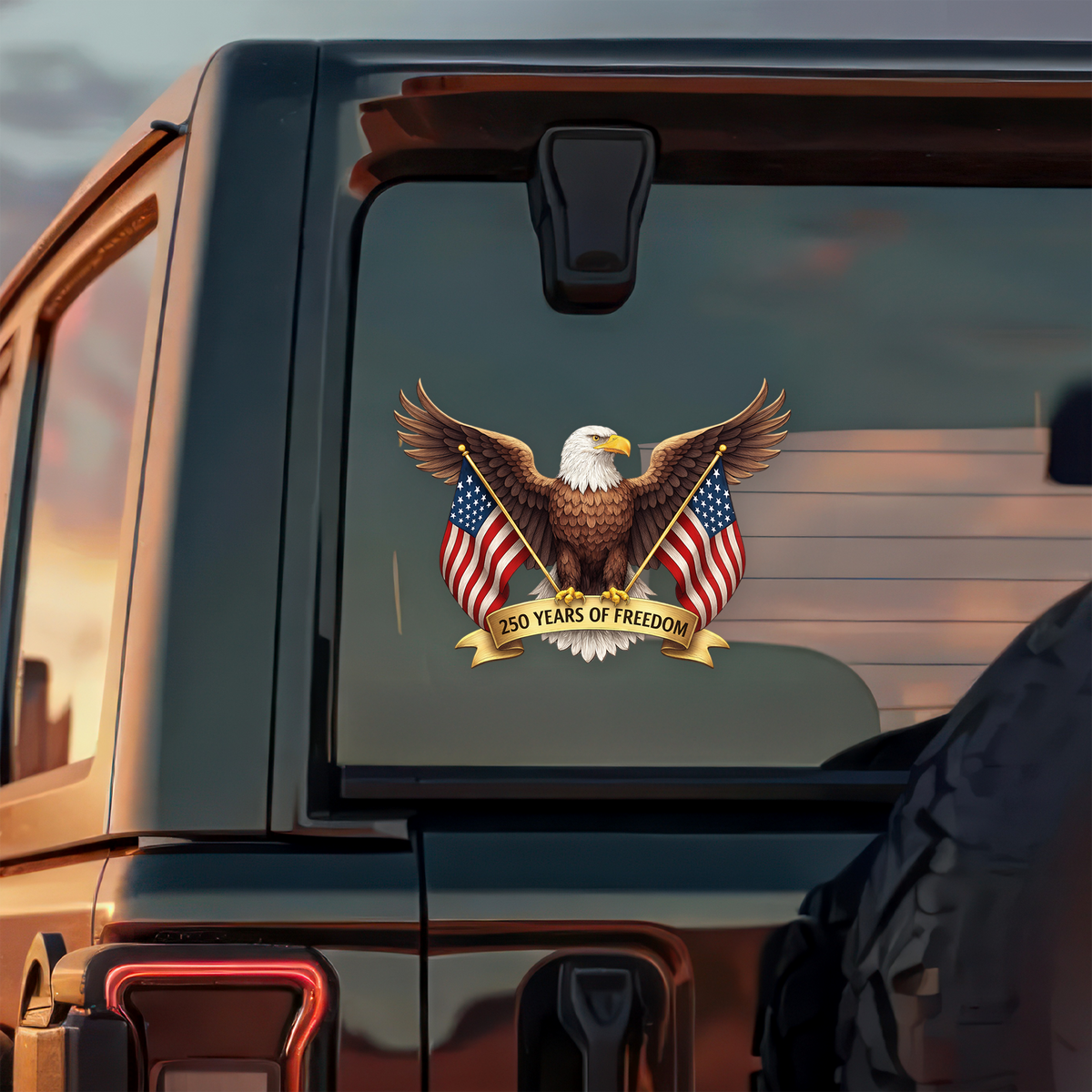 America Eagle 1776-2026 250 Years of Freedom Car Window Decal Sticker HA75 898762