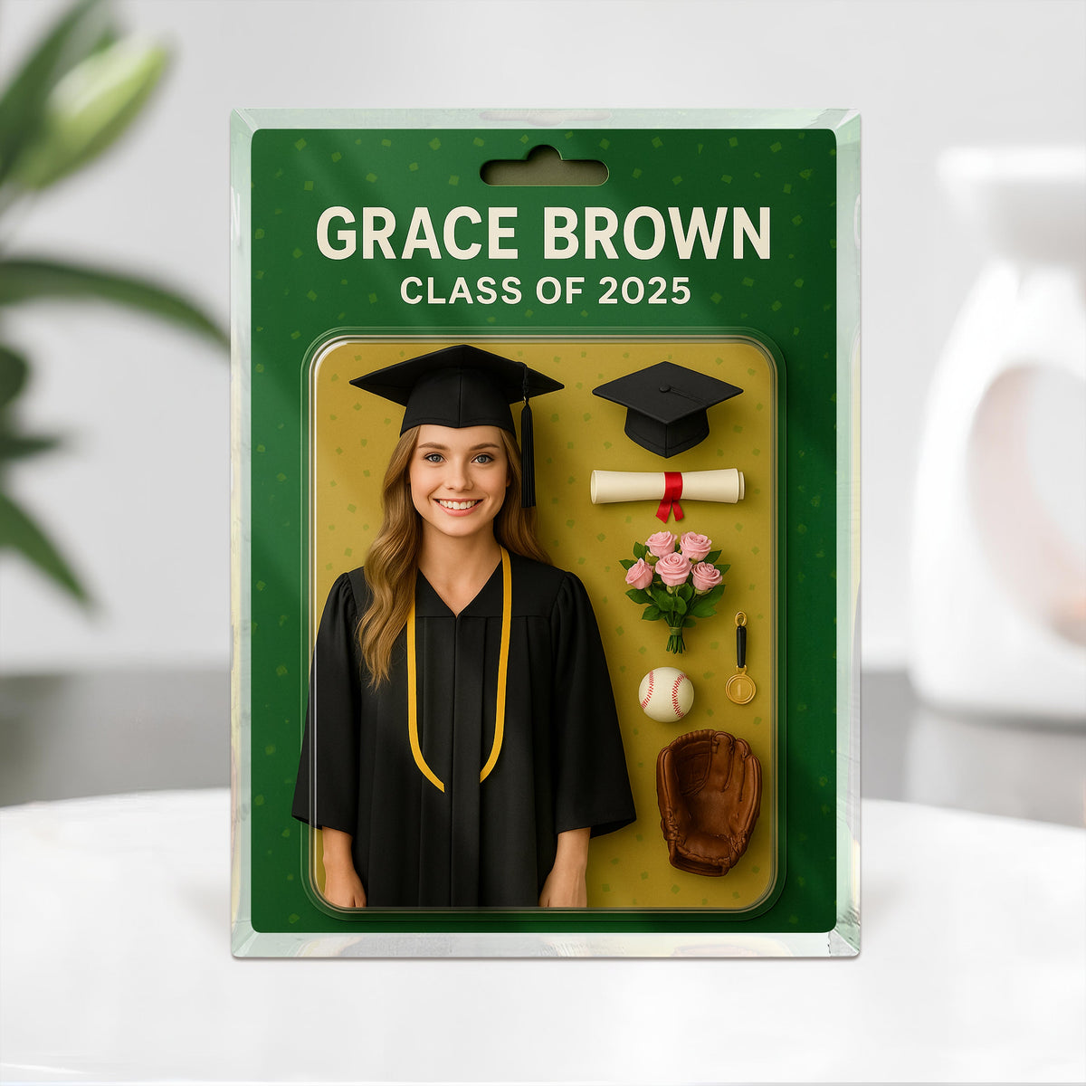 Custom Photo 3D Graduation Action Figure Acrylic Block Plaque, Unique Keepsake, Graduation Gift HO82 893902