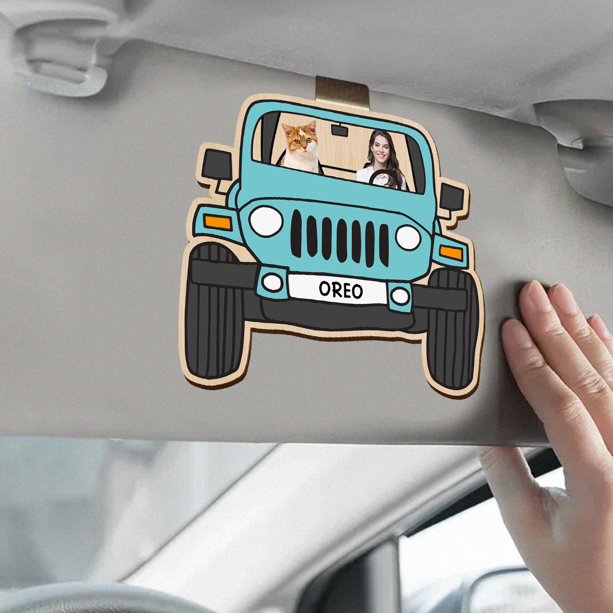 Custom Photo Visor Clip Gift For Dog Cat Lovers HO82 893654