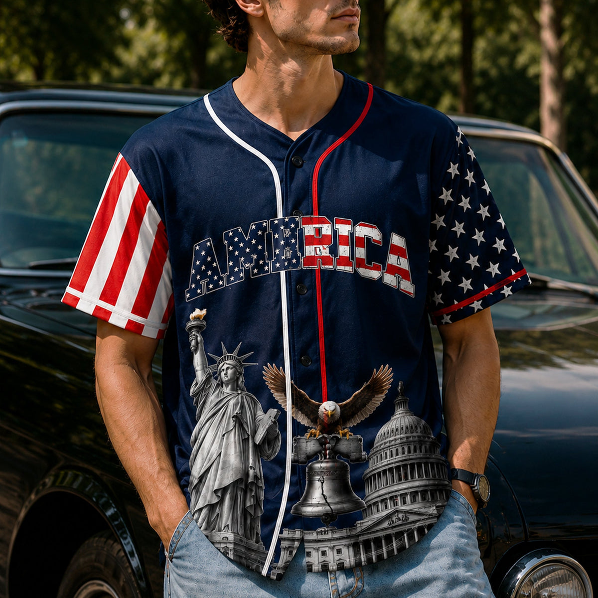 Celebrating 250 Years Of America Baseball Jersey Shirt Gift For 4th of July, Independence Day HO82 902542