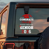 Personalized Congrats Graduation Car Window Decal Sticker HA75 898826