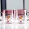 Custom Photo Mom With Floral Pink Gradient Glass Mug - Gift For Grandma, Mom, Mother's Day HO82 901762