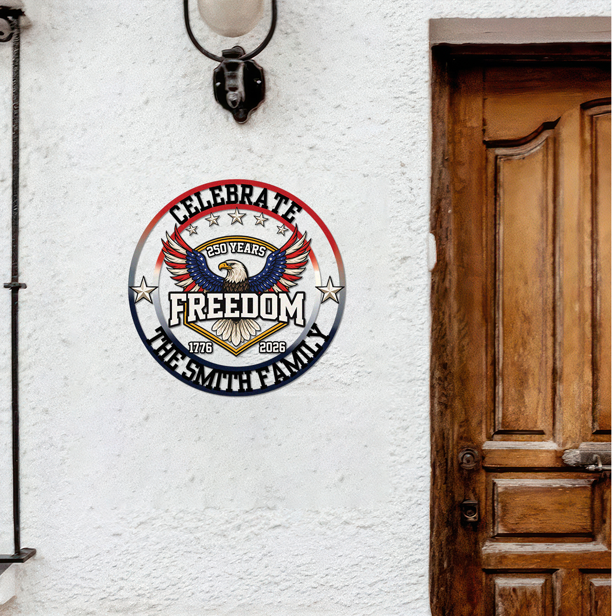250 Years of Freedom America 1776–2026 Anniversary Monogram Metal Sign Patriotic Gift CH07 910416