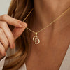 Custom Initial Necklace, Two Letter Necklace, Personalized Double Initial Necklace, Couple Gift for Her HA75 898600