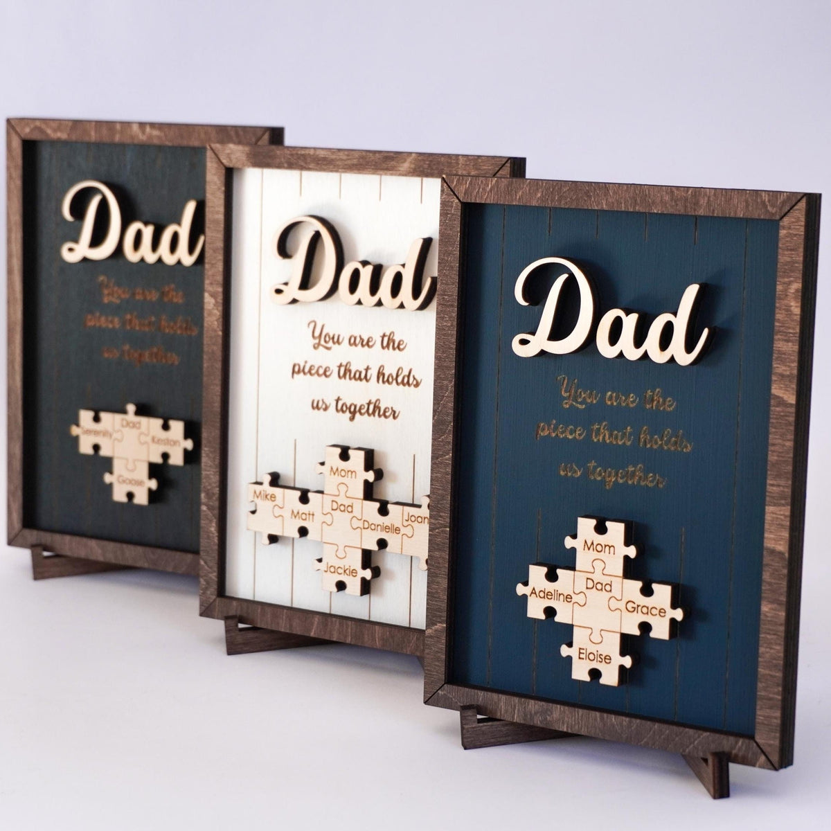 Personalized Father's Day Gift, You Are the Piece That Holds Us Together Wooden Plaque LM32 668999