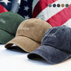 Rest In Peace Charlie Kirk Washed Denim Baseball Cap LM32 65449