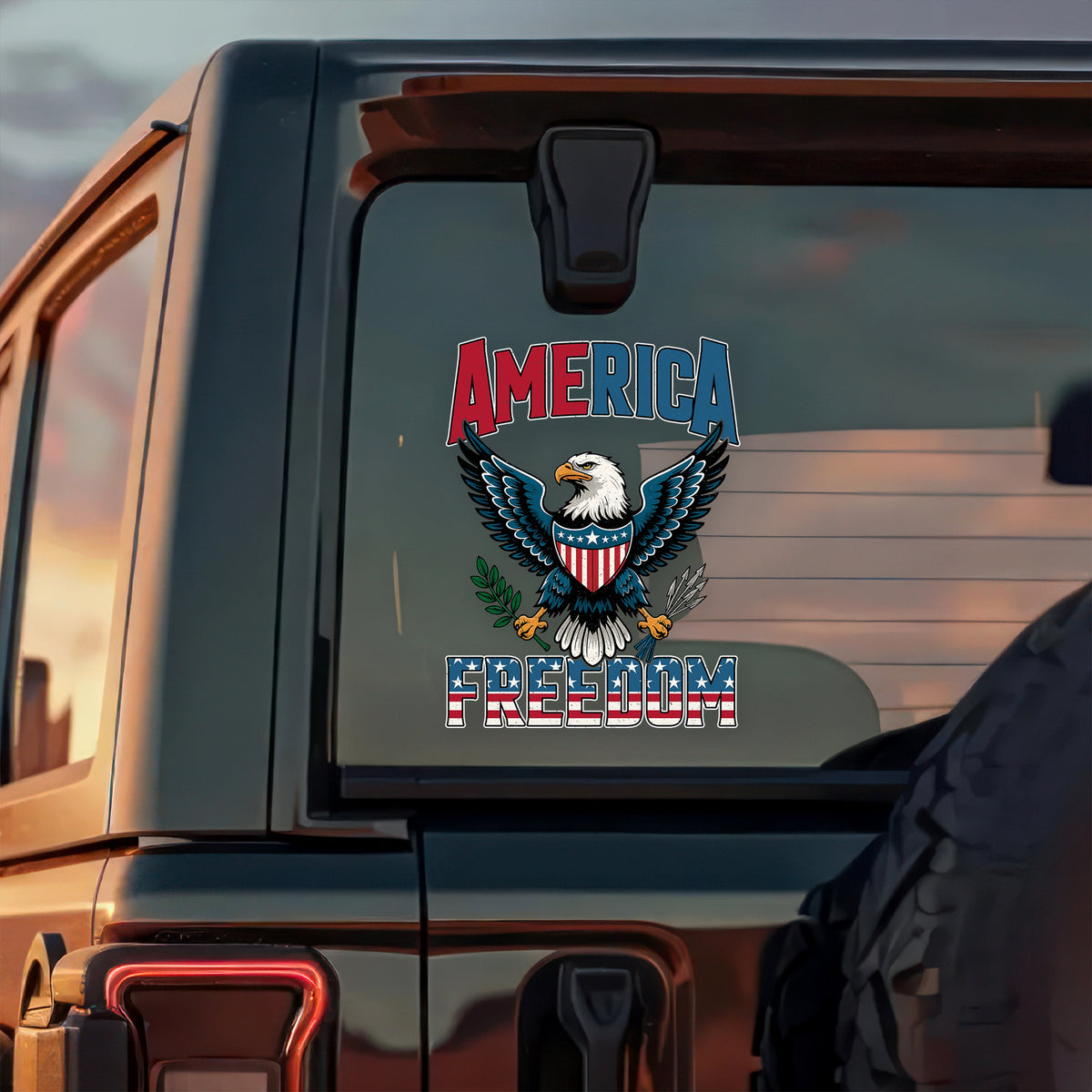 America Freedom USA Flag 250 Birthday Car Window Decal Sticker CH07 896512